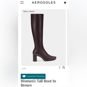 Women’s Aerosoles Micah - Brown Heeled Knee High Boot